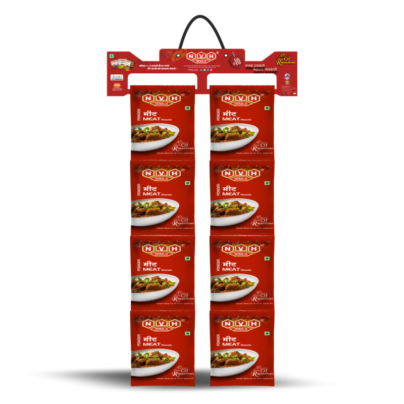 "NVH Spices Meat Masala Powder Hanger - Elevate your meat dishes with this robust and flavorful spice blend."