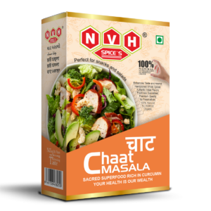 "NVH Spices Chat Masala Powder - Zesty blend for tangy and flavorful dishes."