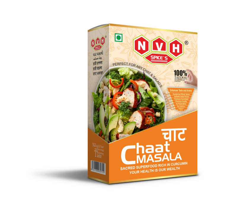 "NVH Spices Chat Masala Powder - Zesty blend for tangy and flavorful dishes."