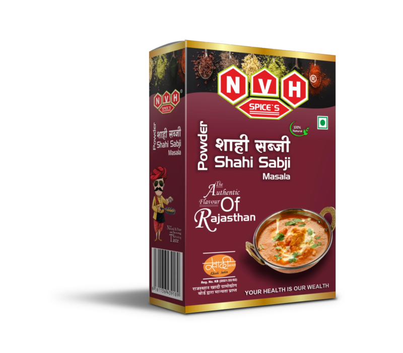 "NVH Spices Sahi Sabji Masala - A flavorful blend to make your vegetable dishes truly authentic."