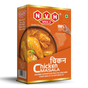 "NVH Spices Chicken Masala - A flavorful blend to make your chicken dishes irresistibly delicious."