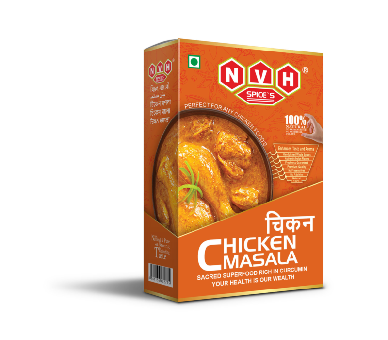 "NVH Spices Chicken Masala - A flavorful blend to make your chicken dishes irresistibly delicious."