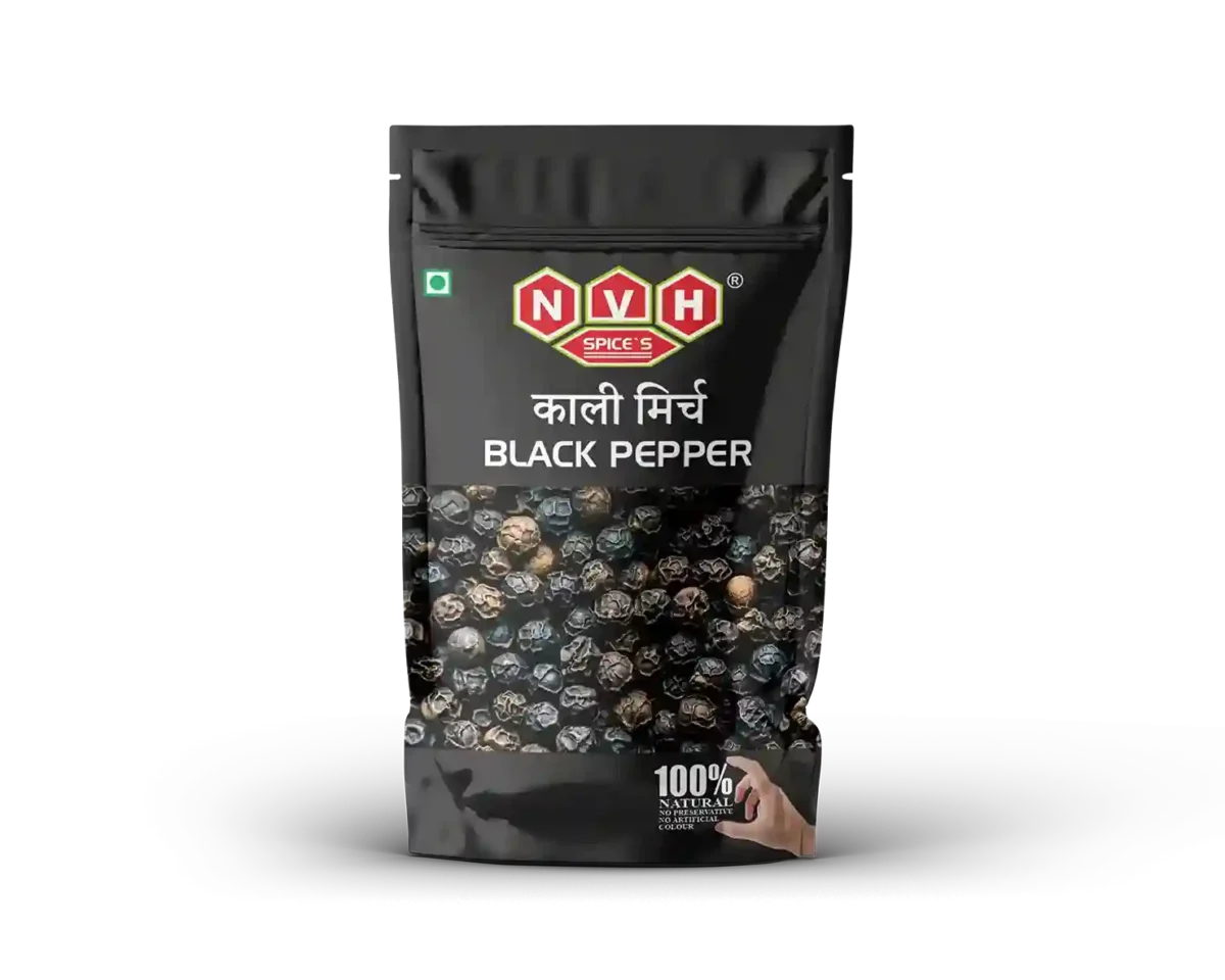 "NvH Whole Black Pepper packed with bold flavor and aroma, ideal for seasoning and enhancing dishes naturally."