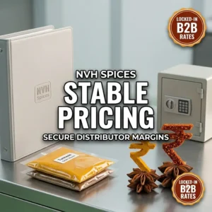 NVH Spices offering competitive wholesale spice trade pricing and stable margins for B2B distributors.